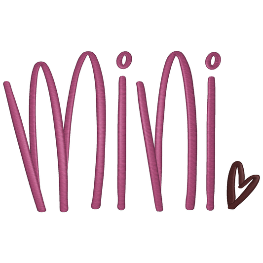 Pink hair ties with 'Mivi' branding on a white background