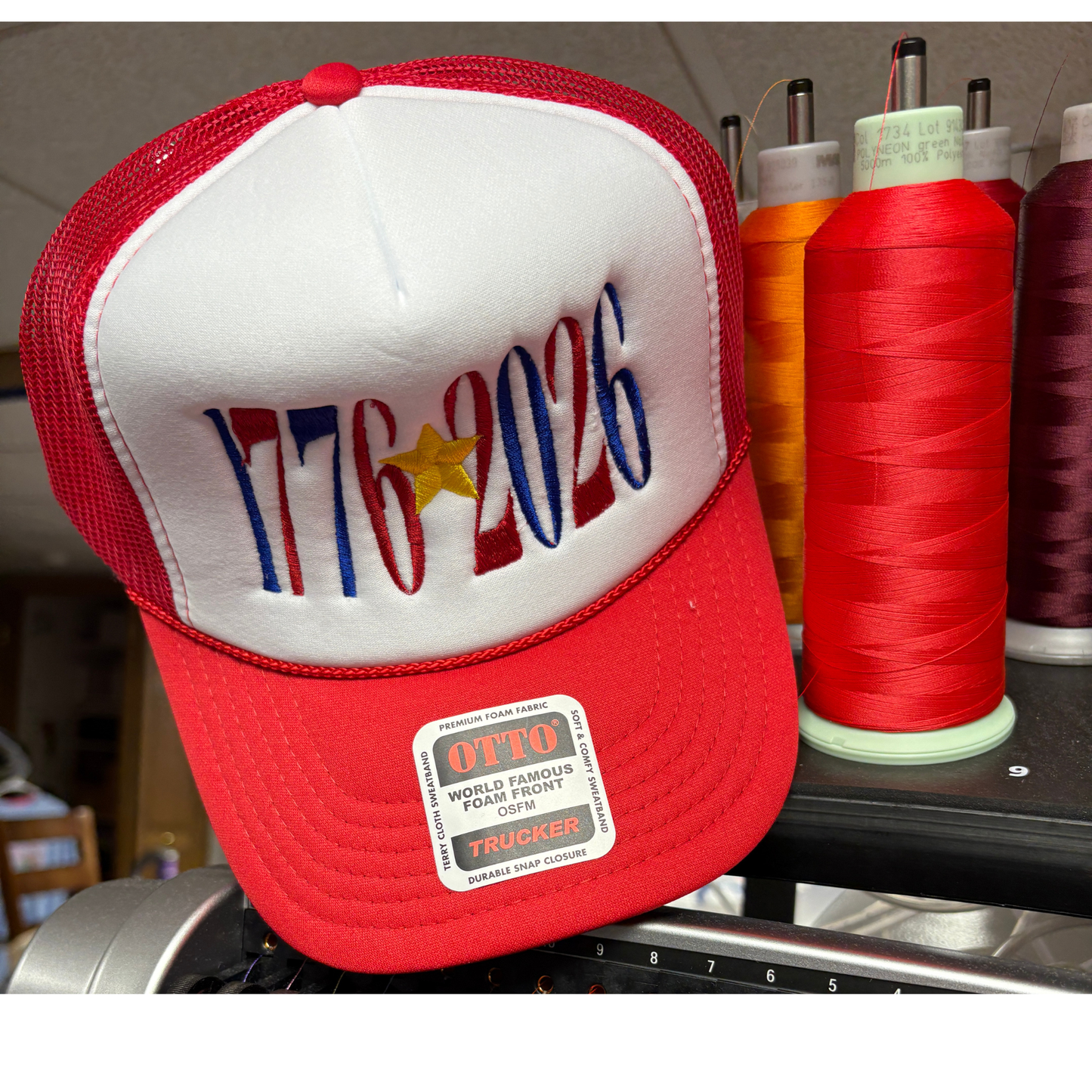 1776*2026 - Otto Foam Trucker Hat – Embroidery
