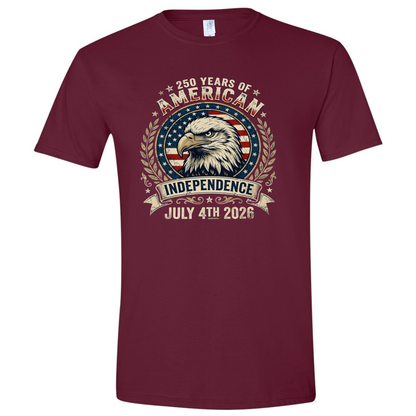 250 Years of American Independence July 4th 2026- Gildan Softstyle 64000 /Comfort Colors 1717-T-Shirts-DTF