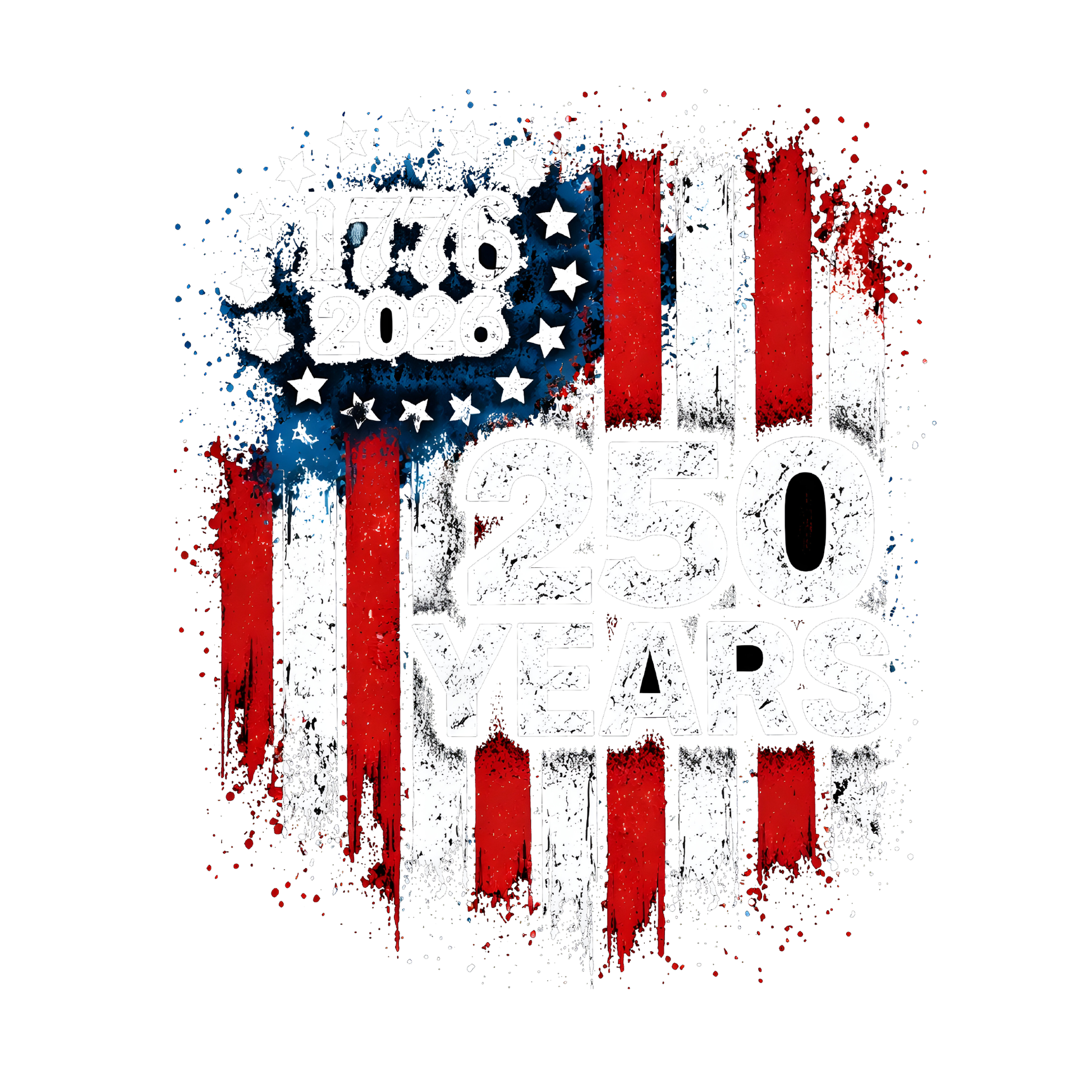 American flag with a skull design on a white background