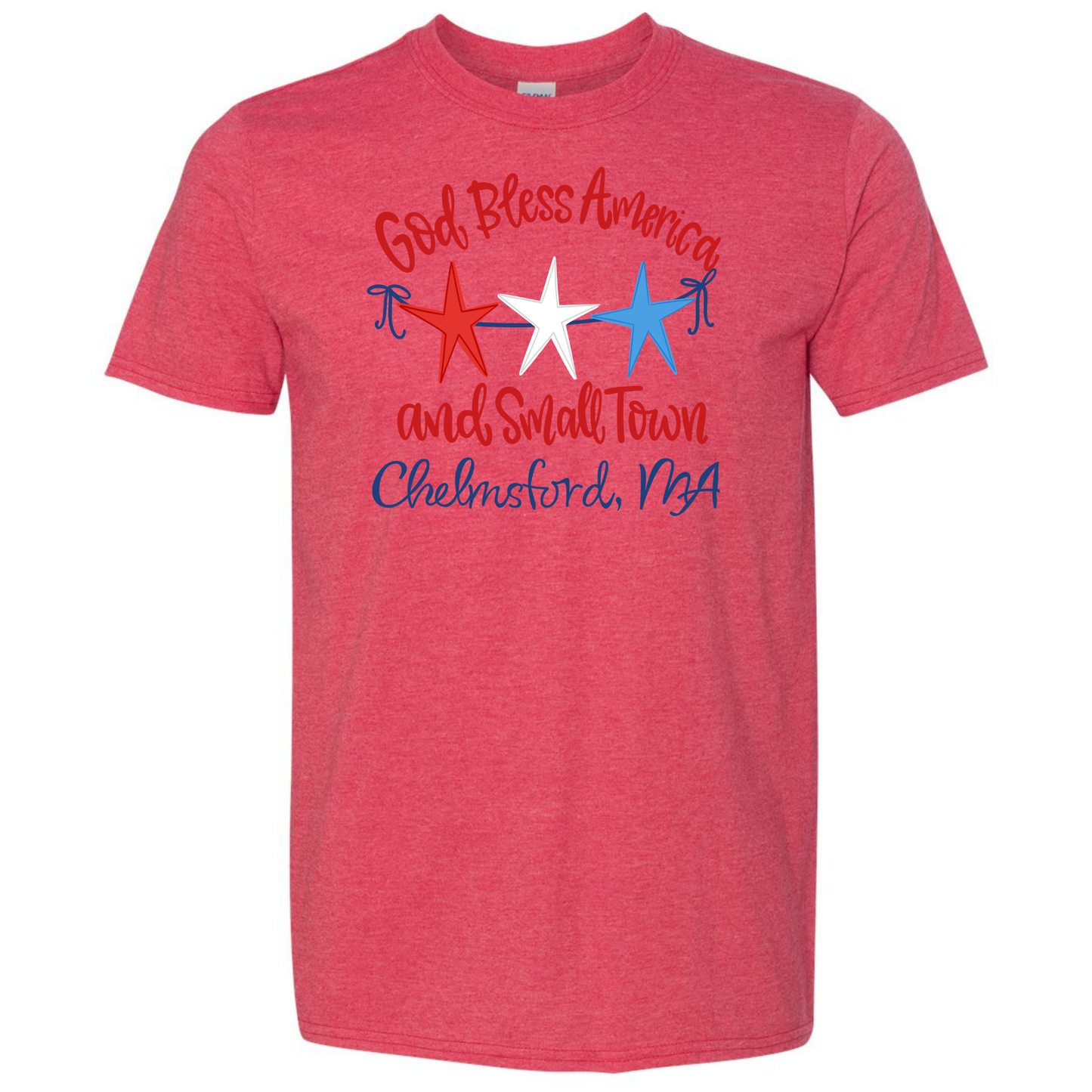 America and Small Town (Name) - Gildan Softstyle 64000 /Comfort Colors 1717-T-Shirts-DTF