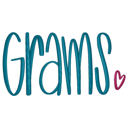 Grandma/Grams/Granny/Grammy/Gammy/Gammie - Gildan SF000 Crew/Gildan SF500 Hoodie– Embroidery