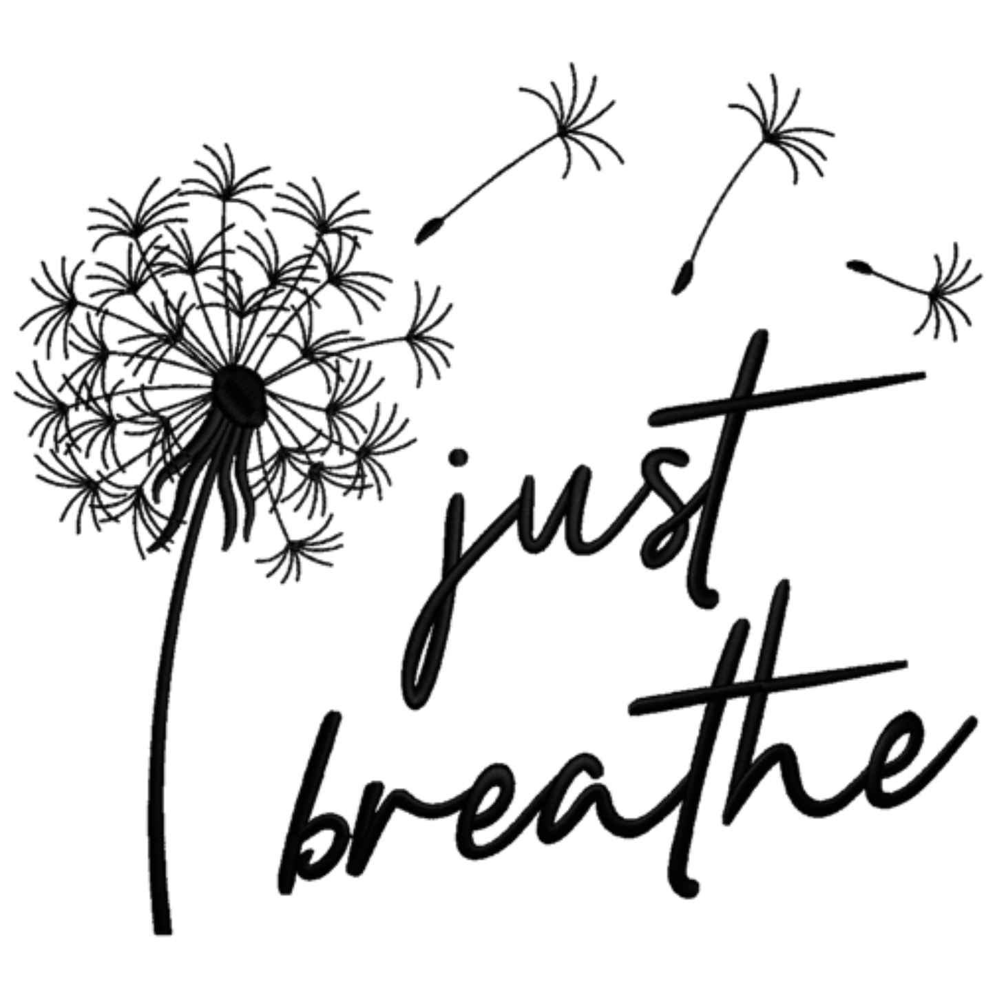 Just Breathe - Comfort Colors 1717 T-Shirt – Embroidery