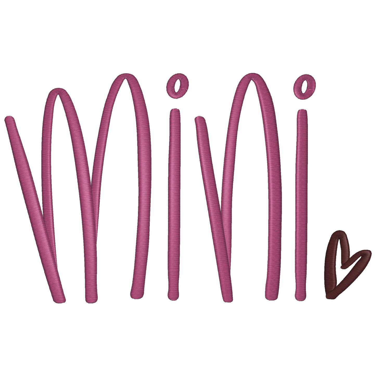 Pink hair ties with 'Mivi' branding on a white background