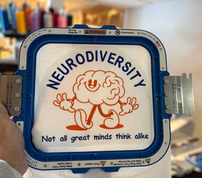 Neurodiversity - Not All Great Minds Think Alike Gildan SF000 Crew/Gildan SF500 Hoodie– Embroidery