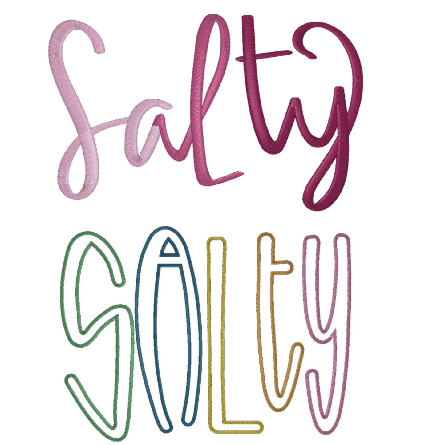 Salty/Salty Double - Gildan SF000 Crew/Gildan SF500 Hoodie– Embroidery