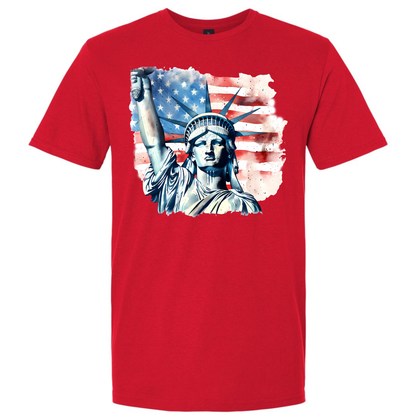 Statue of Liberty Fourth of July - Gildan Softstyle 64000 /Comfort Colors 1717-T-Shirts-DTF
